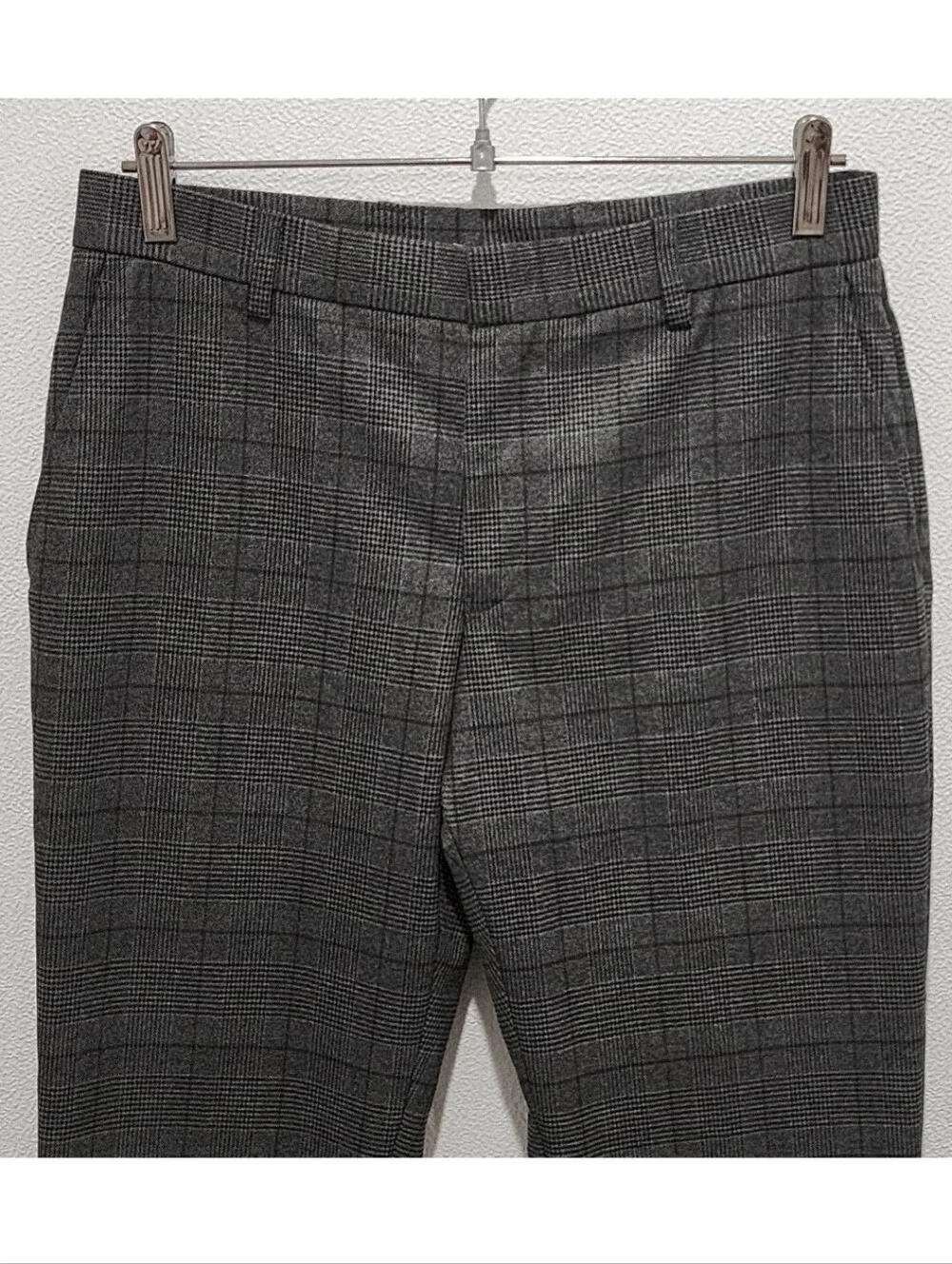 Tommy Hilfiger Dress Pants Mens 30x30 Gray Plaid TH Flex Stretch Flat Front NWT